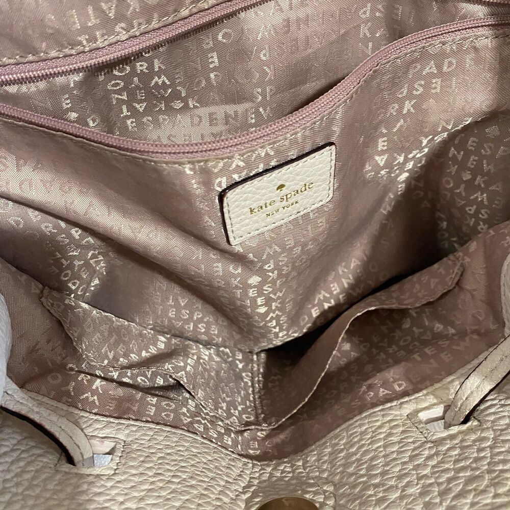Kate Spade Wilder Grey Street Backpack Soft Pink Pebbled Leather - Picture 9 of 12